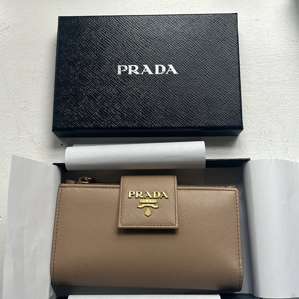 Prada Saffiano Metal Wallet